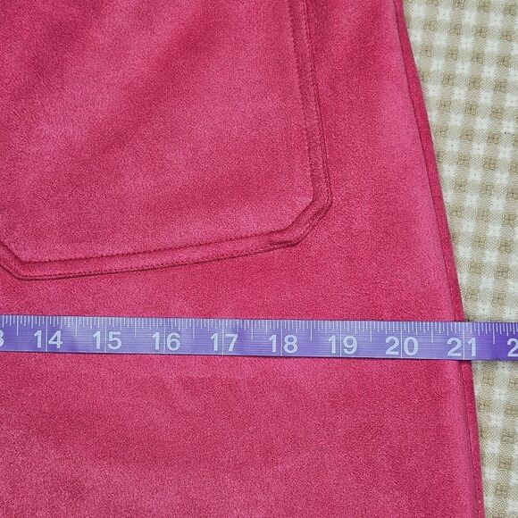 Bagatelle Funky Boho Pink Peacock Velour Wide Leg Cropped Zip Front Pants - Picture 9 of 13